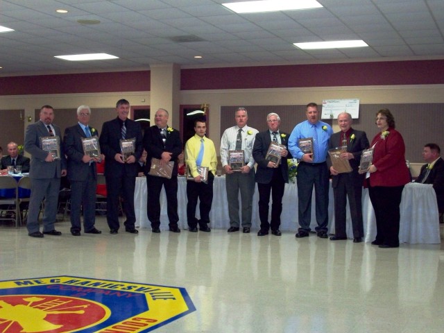 The apparatus committee being recognized for their hard work during 2007